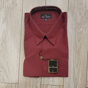 Stacy Adam's dark red dress shirt size 17 1/2
